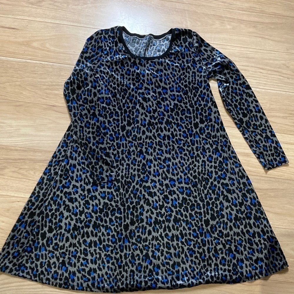 GEORGE XS animal print velvet dress - Picture 1 of 3